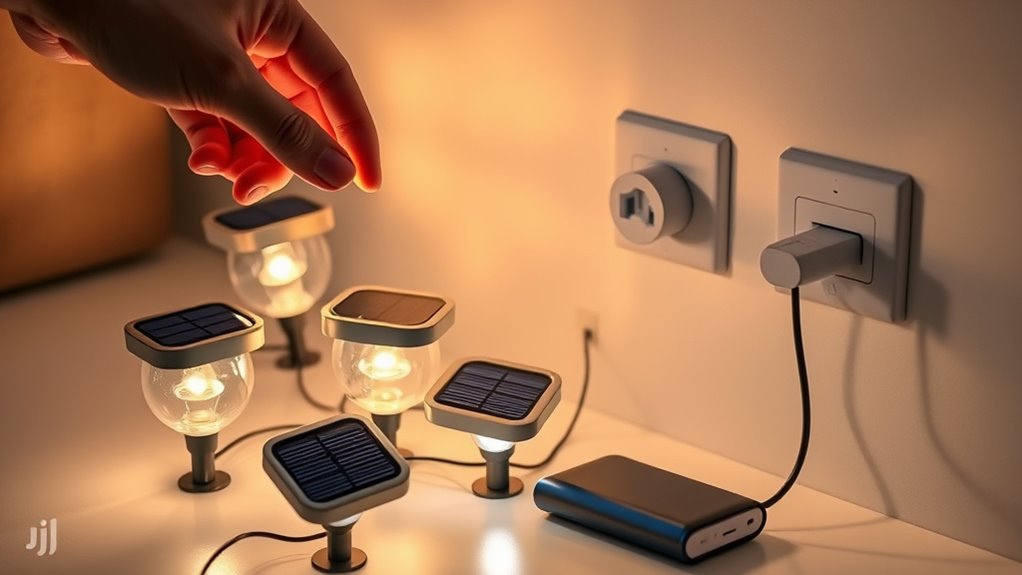 charge solar lights without sun