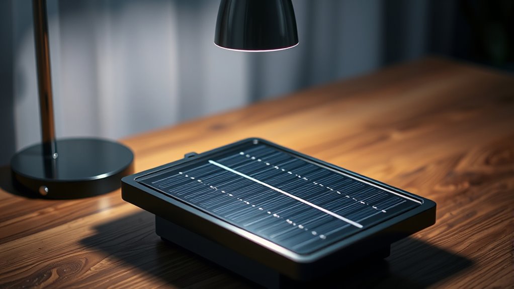 charge solar with artificial light