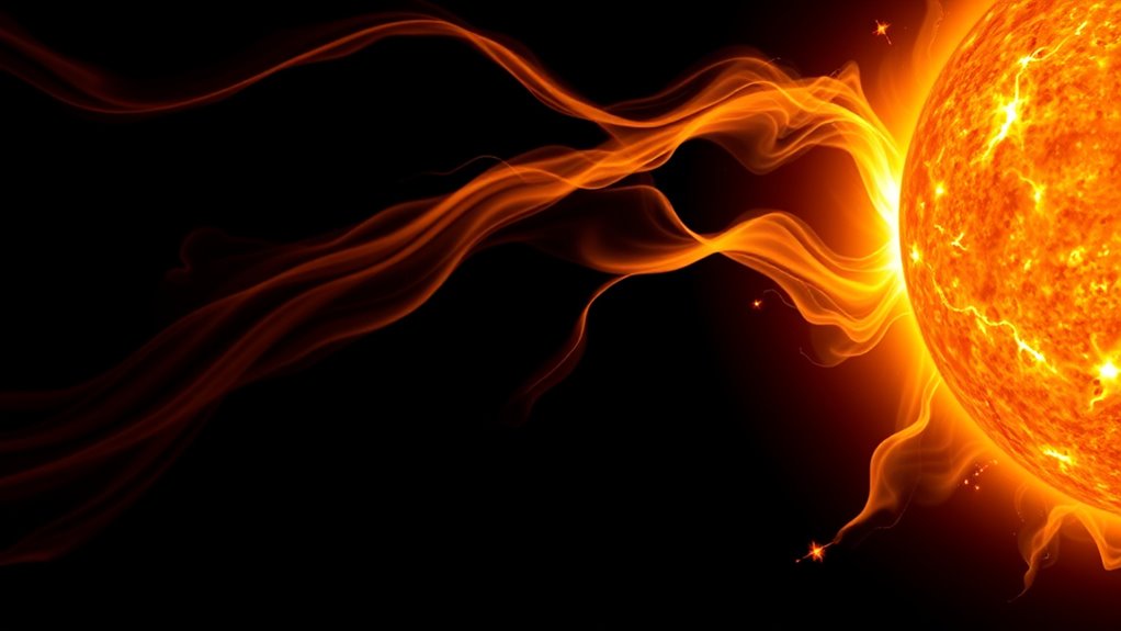 charged particles from sun