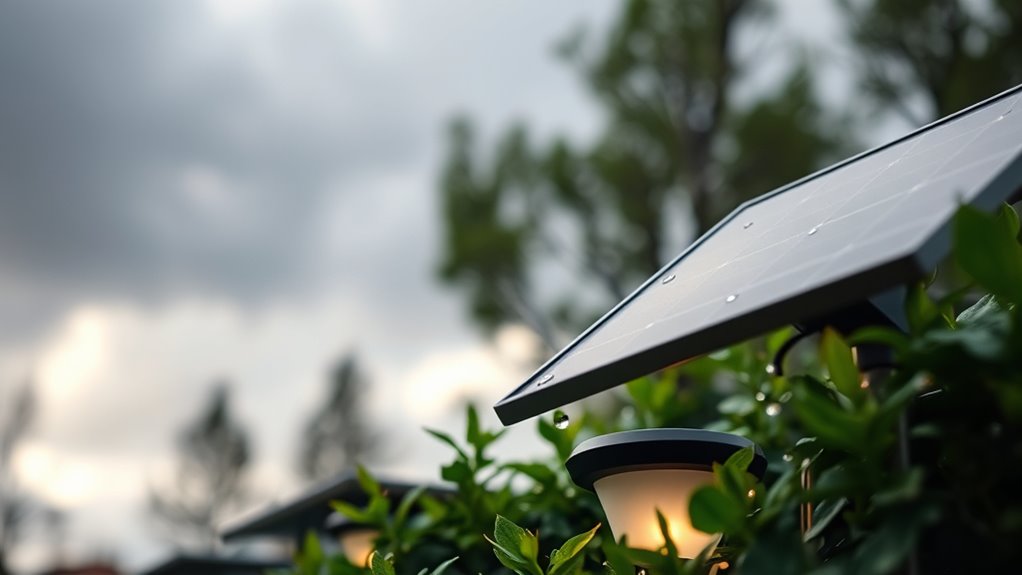 charging solar lights cloudy