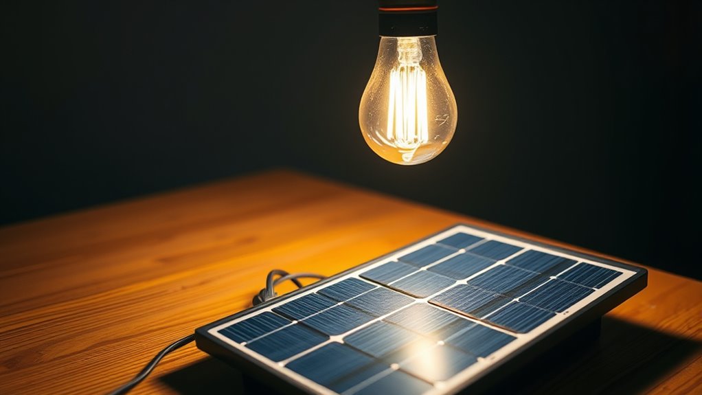 charging solar with bulb