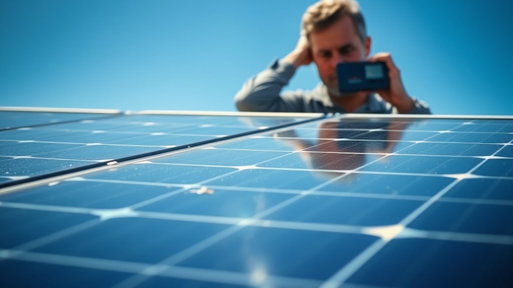 check inverter and inspect panels