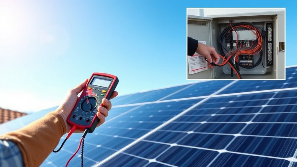 check inverter and panels
