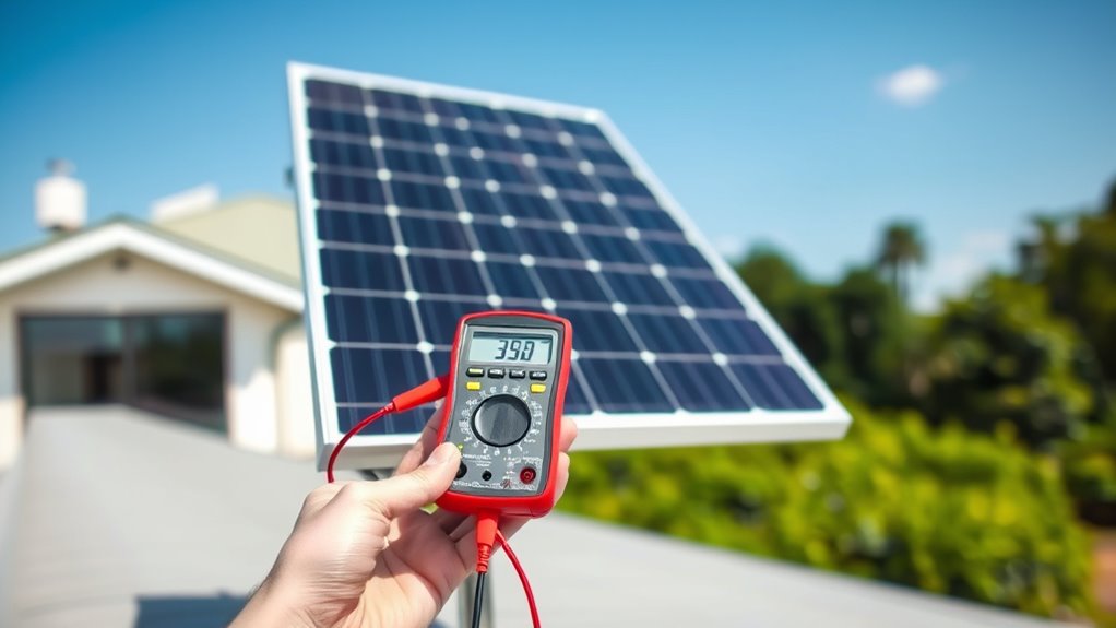 check solar panel functionality