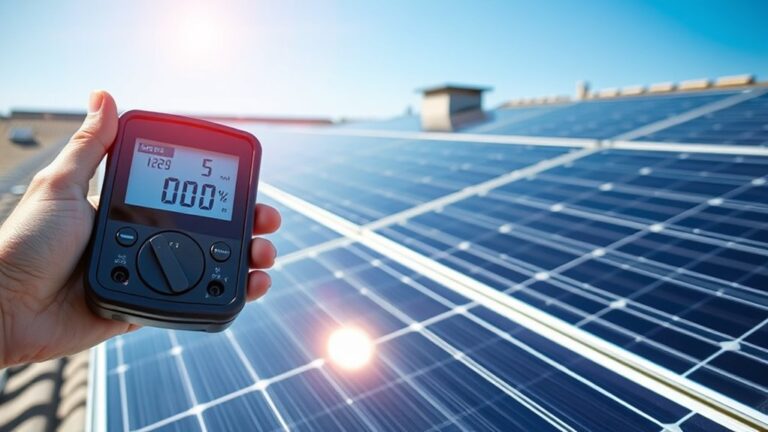 checking solar panel functionality