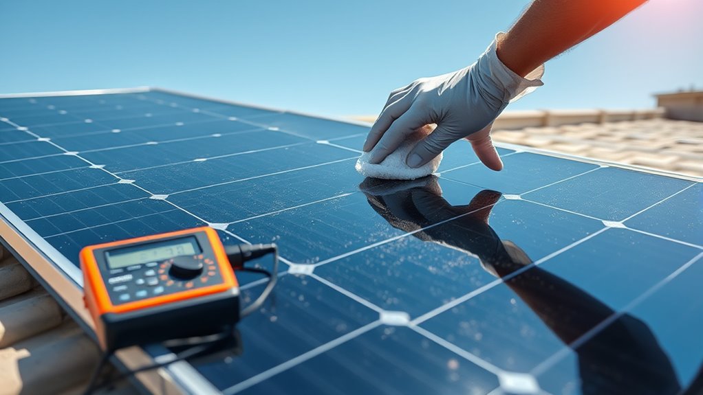 clean panels for accurate readings