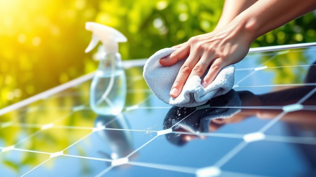 clean solar panels easily