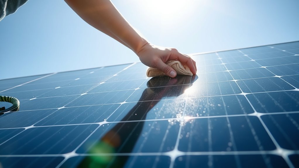 clean solar panels regularly