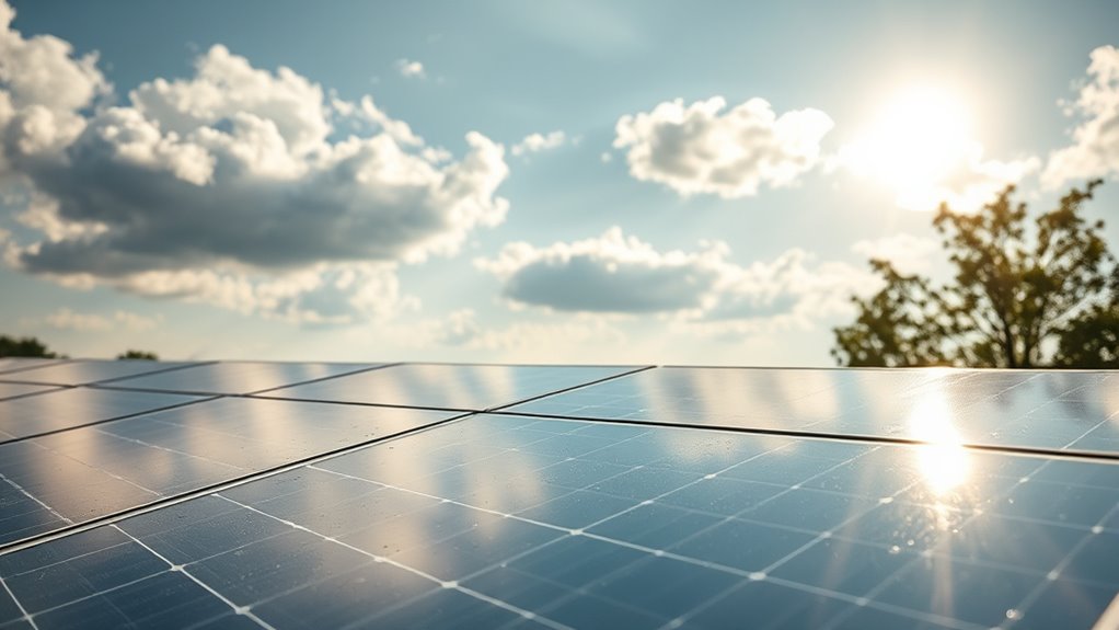 cloud cover reduces solar efficiency