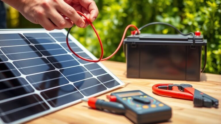 connect solar panel correctly