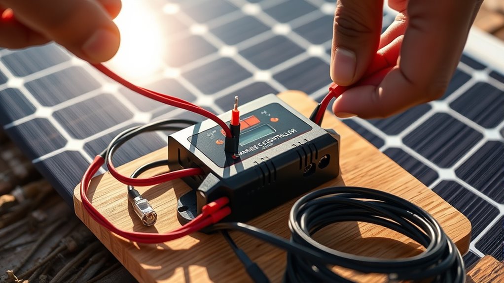 connect solar panel securely