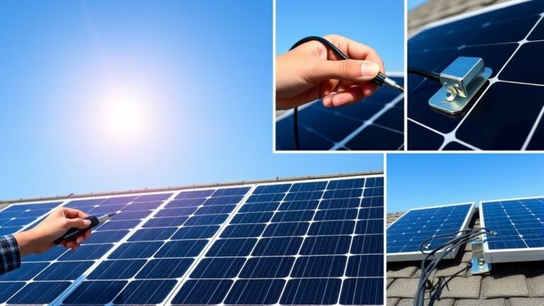 connecting solar panels step by step