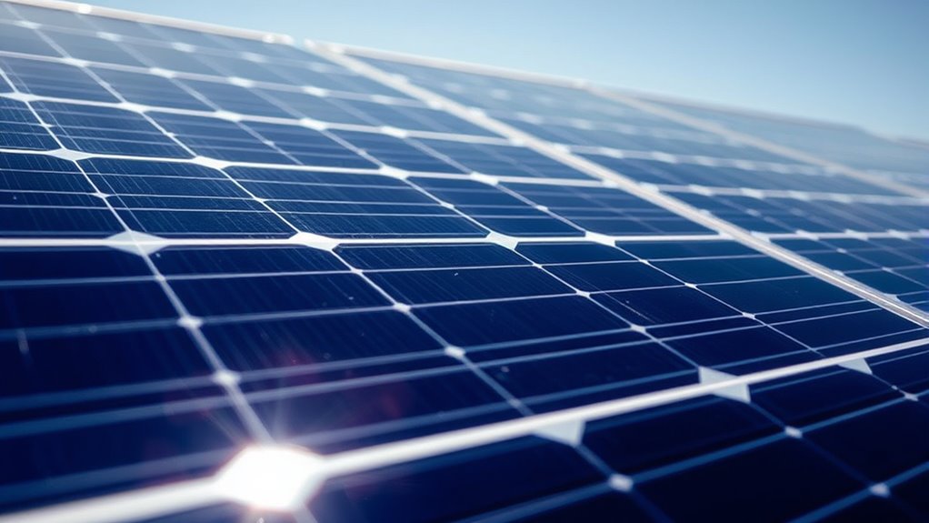 converts sunlight into electricity