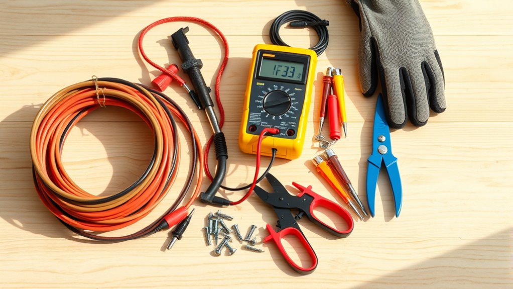 gather tools and wiring supplies