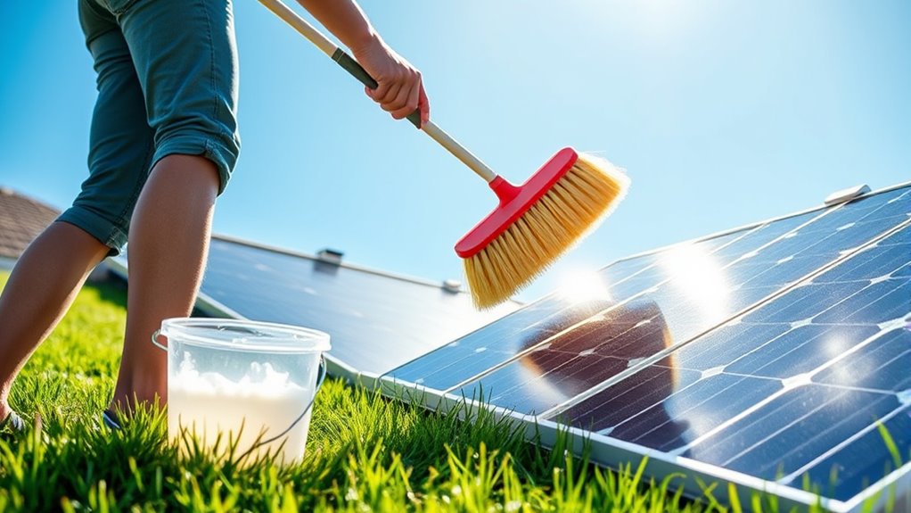 ground based solar panel cleaning