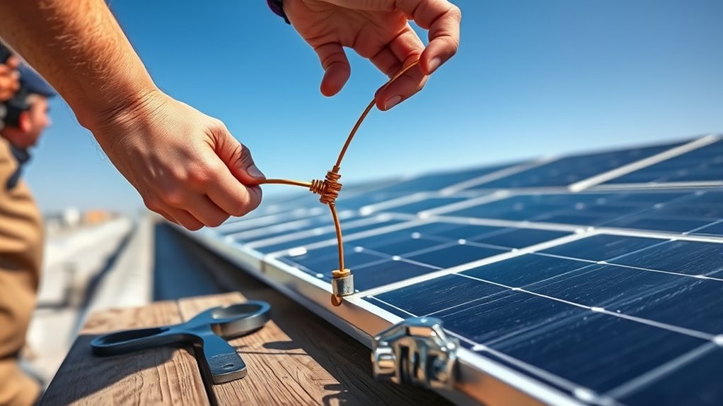 grounding solar panels steps
