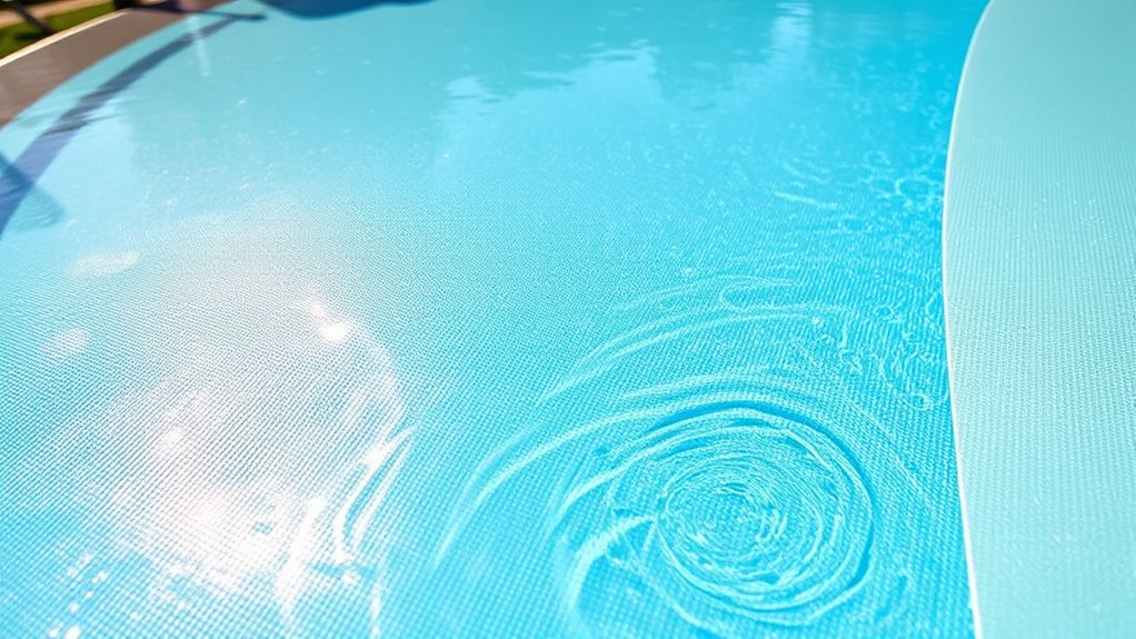 heats pool with solar cover