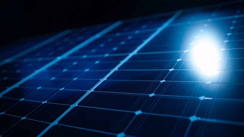 led light powers solar panels