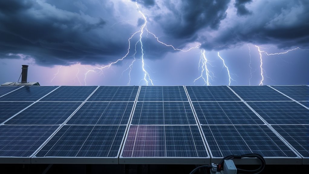 lightning surges damage solar systems