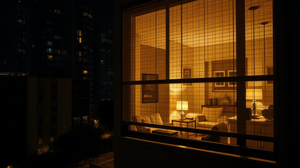 lights make shades transparent