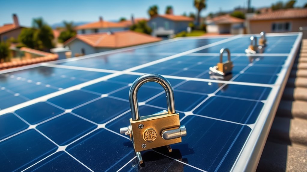 locking panels prevent theft