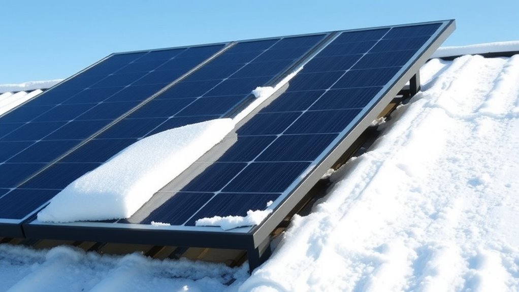 optimal snow shedding panel angles