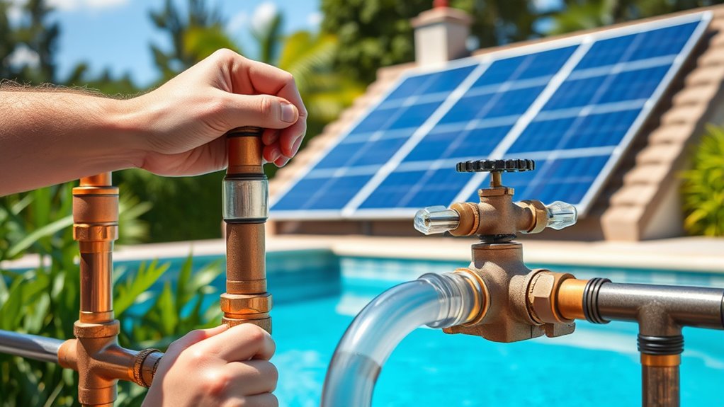 optimize pool solar plumbing layout
