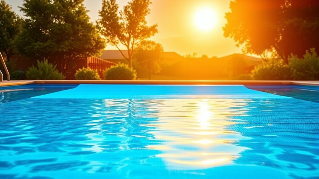 pool temperature rises quickly