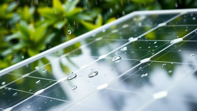 rain cleans solar panels