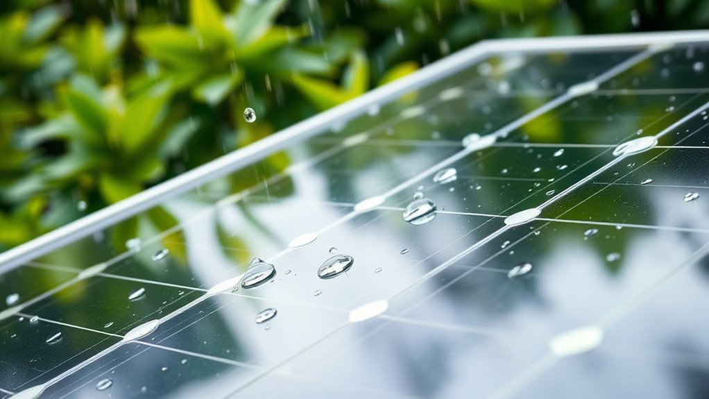 rain cleans solar panels