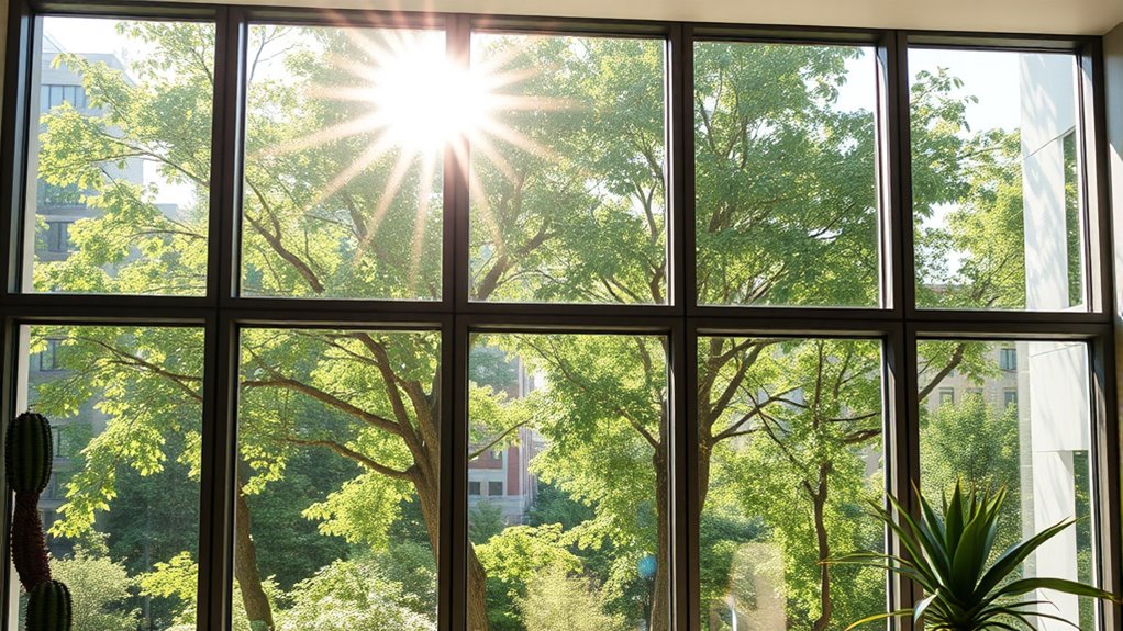 reduces energy and glare