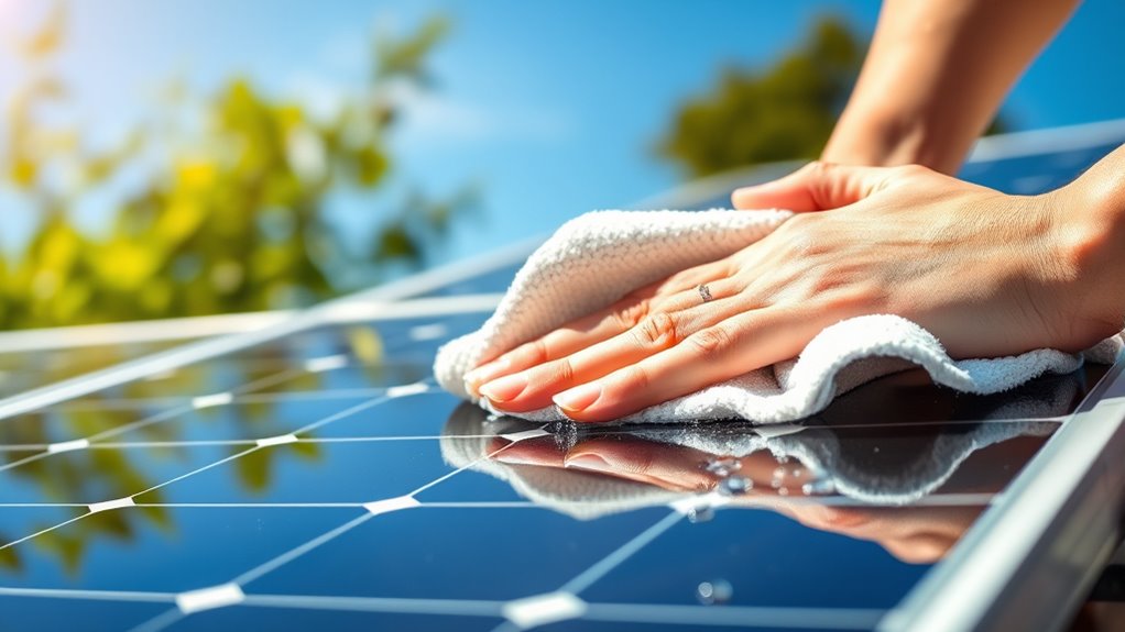 regular panel cleaning maintenance