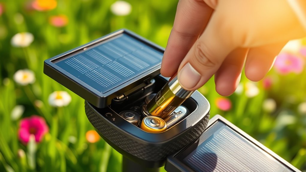 replacing batteries in solar lights
