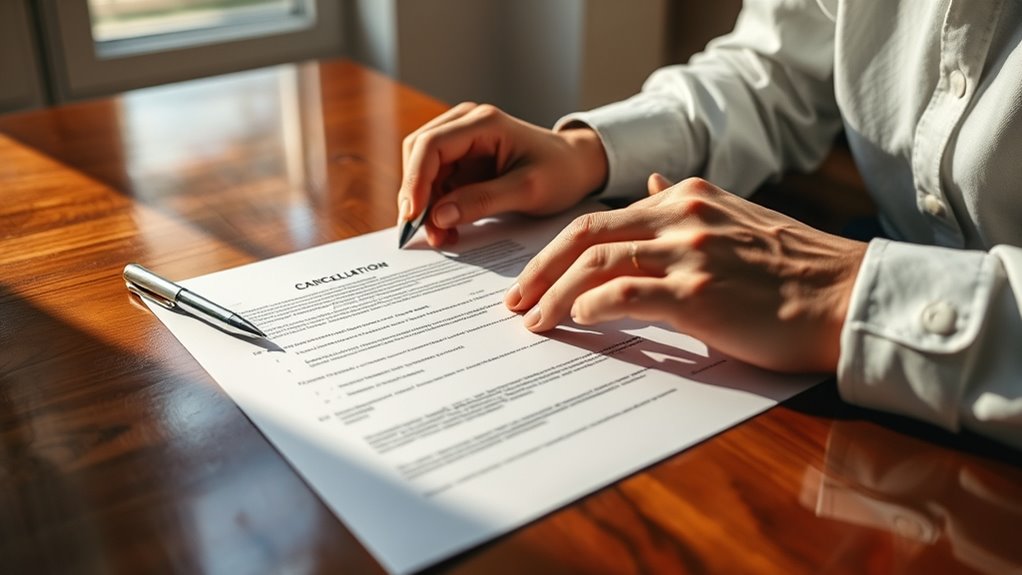 review contract cancellation terms