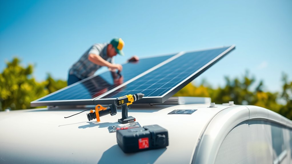 rv solar panel installation