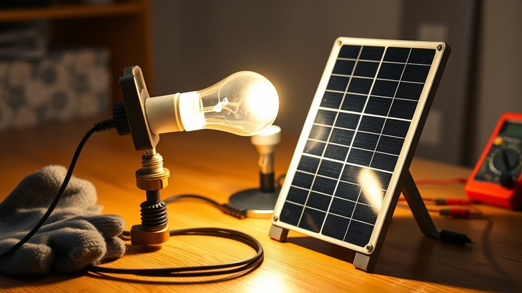 safe solar panel charging setup