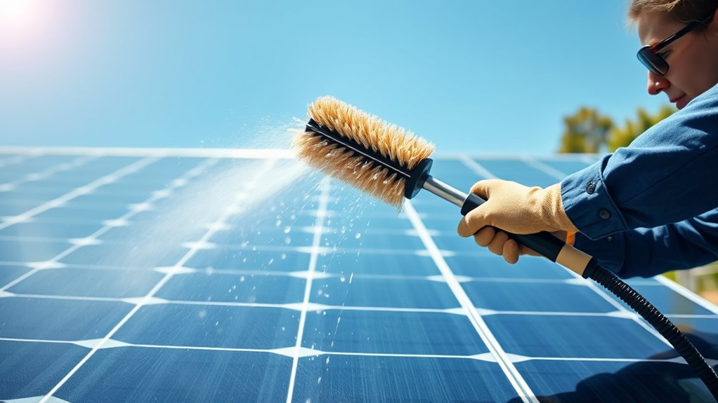 safe solar panel cleaning