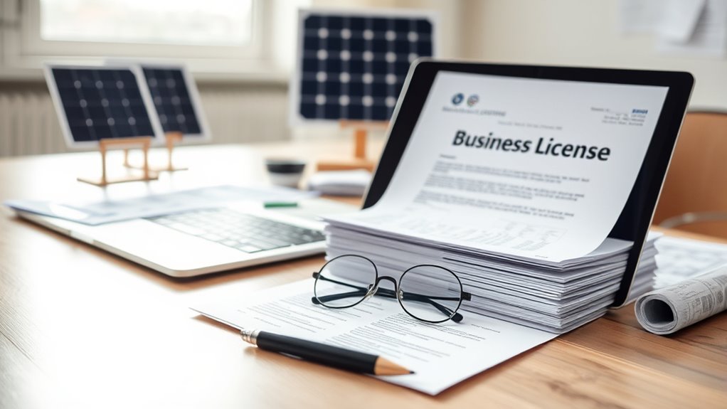 secure licenses and insurance