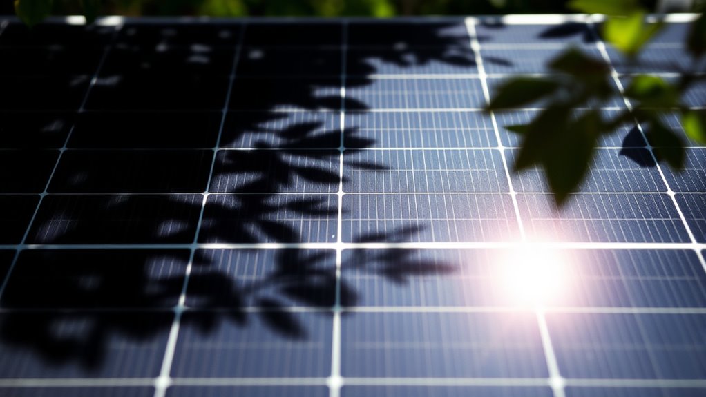 shade reduces solar efficiency