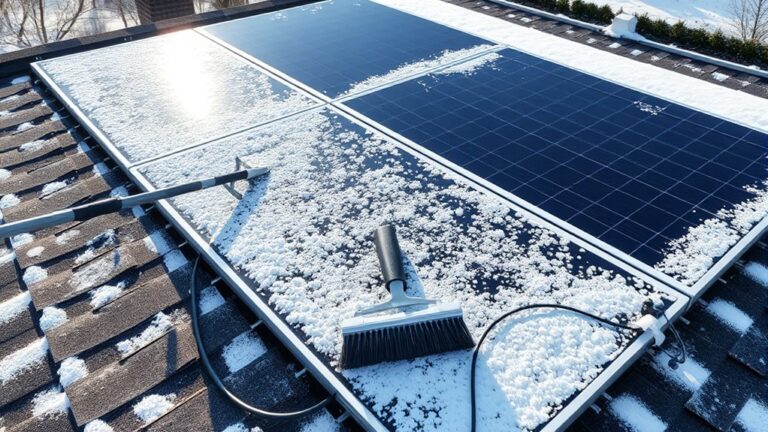 snow prevention for solar panels