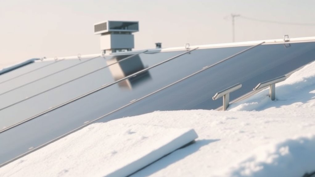 snow prevention for solar panels