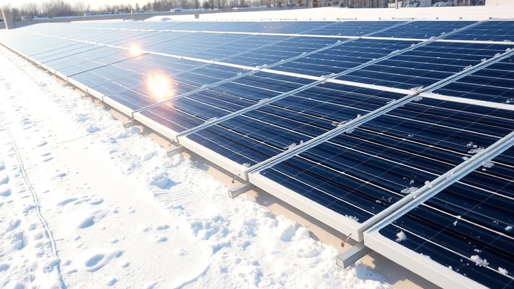 snow prevention for solar panels
