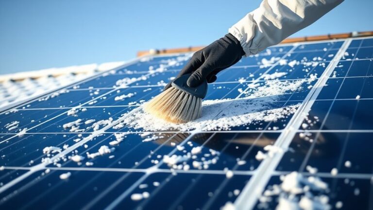 snow removal from panels