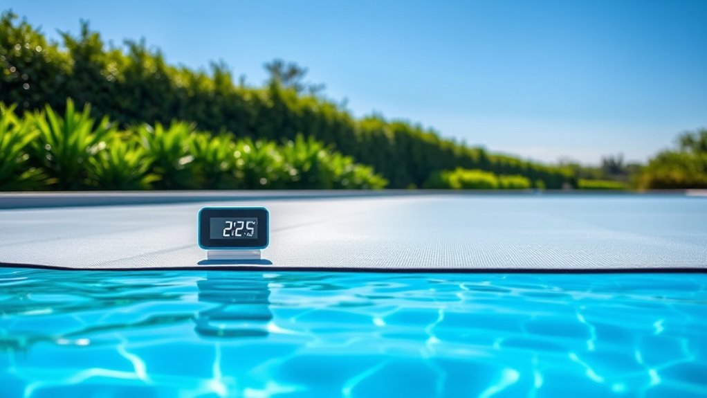solar cover heats pool