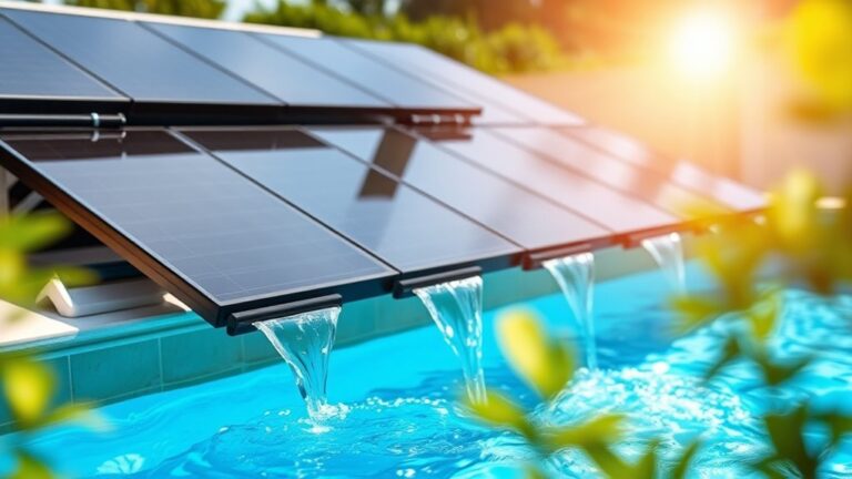 solar energy heats pool