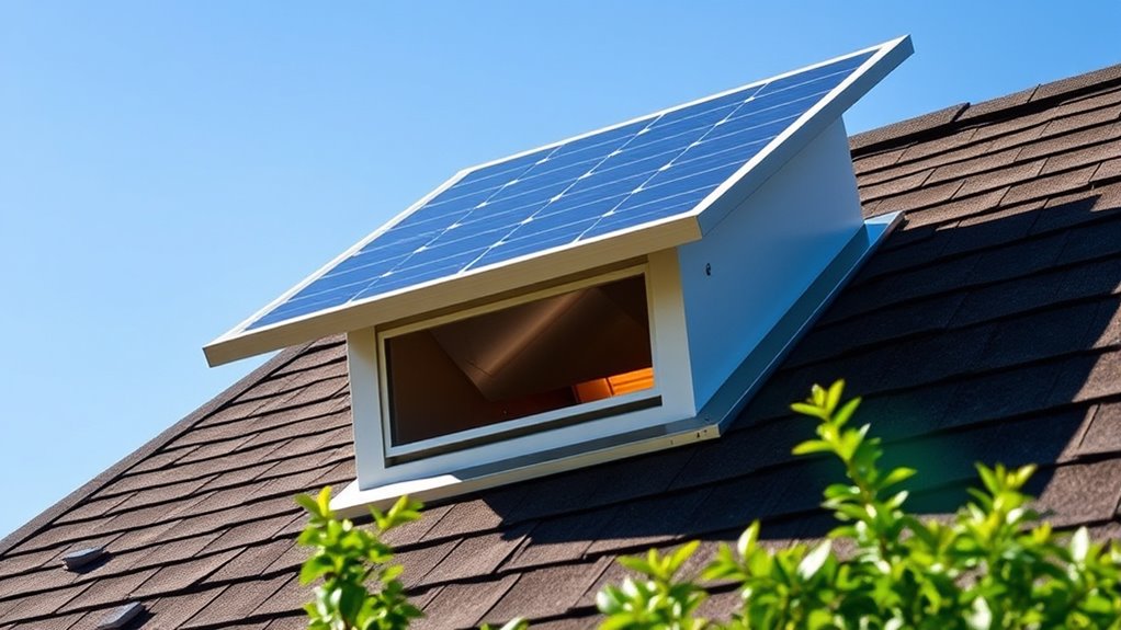 solar energy powers attic ventilation