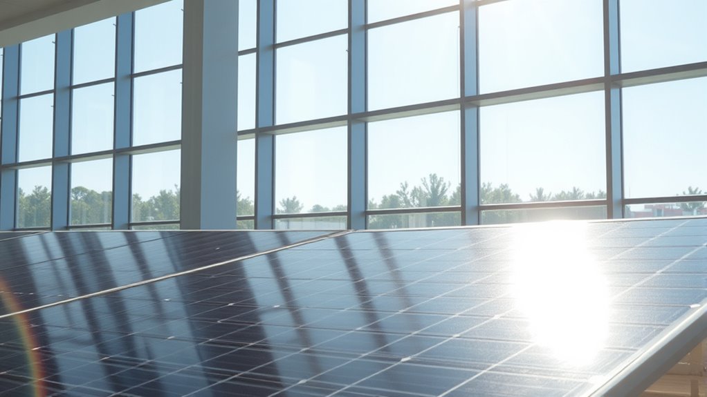 solar glass transparency efficiency