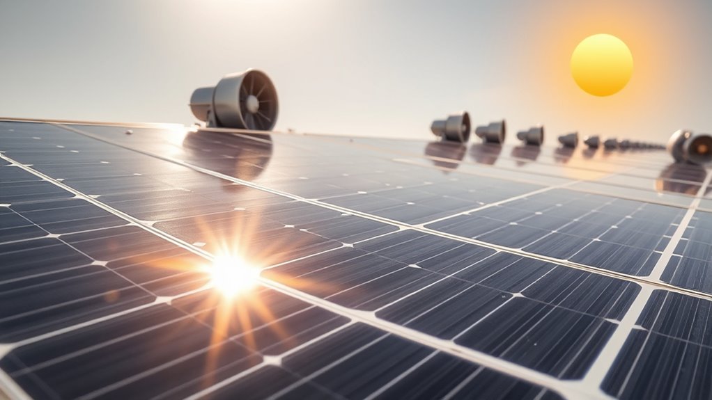 solar panel temperature management