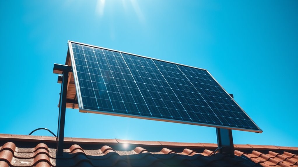 solar panels absorb sunlight