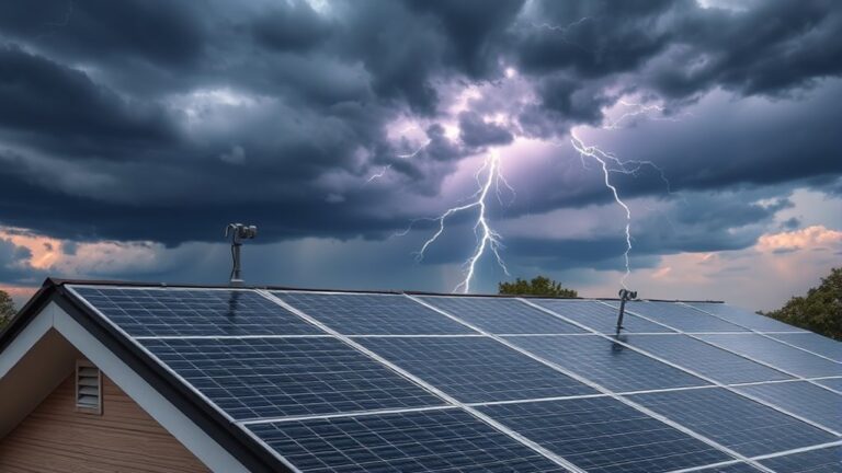 solar panels and lightning protection